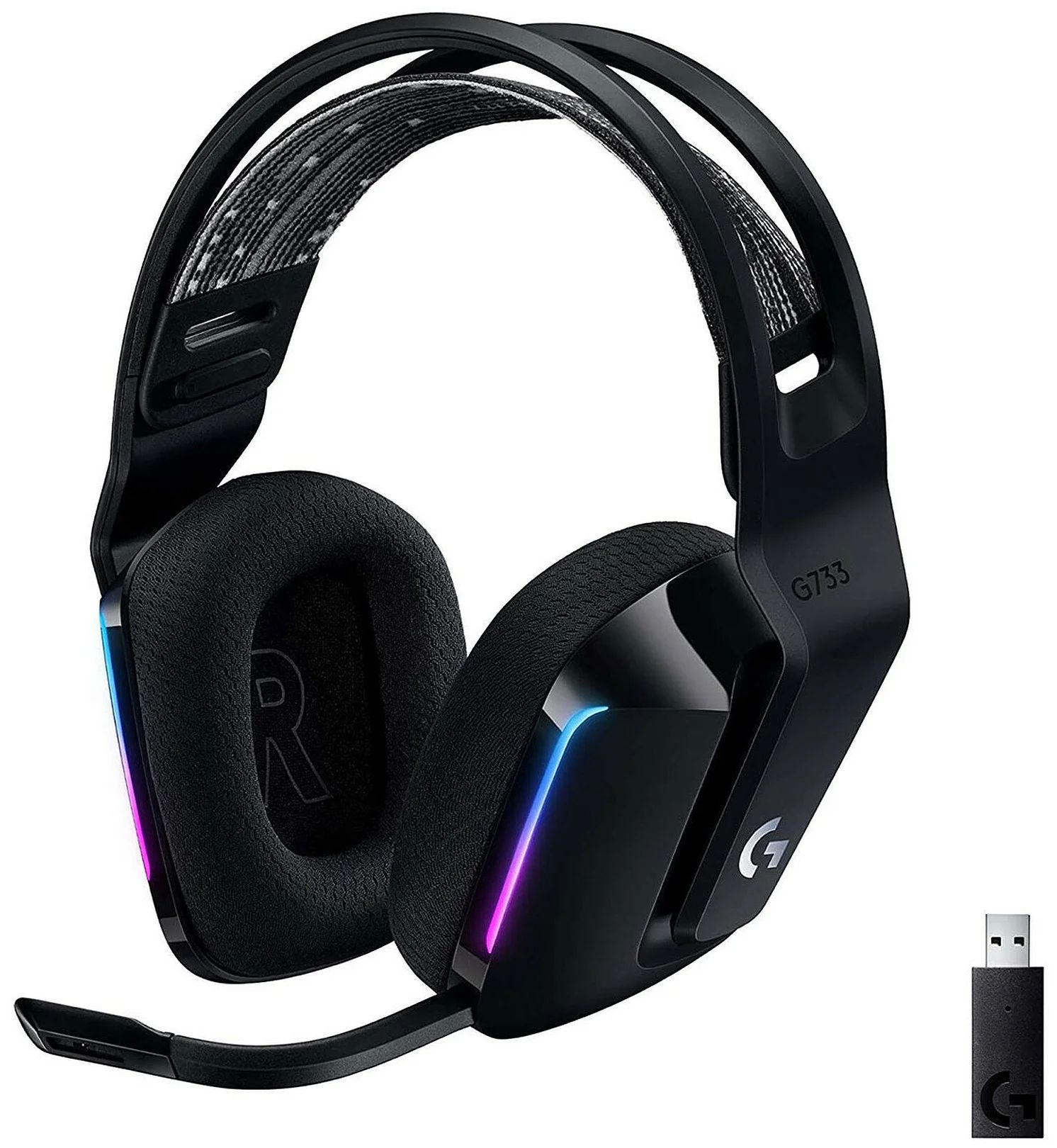 

Игровые наушники Logitech G733 LIGHTSPEED Black (981-000864), G733 LIGHTSPEED