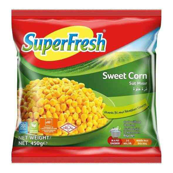 

Кукуруза Superfresh сладкая замороженная в зернах 450 г