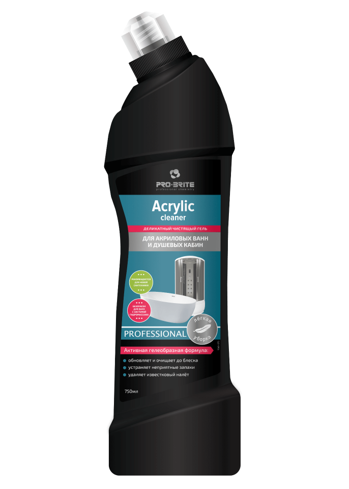 фото Чистящее средство для акриловых ванн и душевых кабин pro-brite acrylic cleaner 750мл.