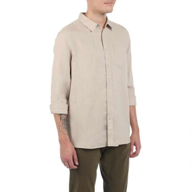 

Рубашка мужская Maison David SHIRT бежевая L, Бежевый, SHIRT