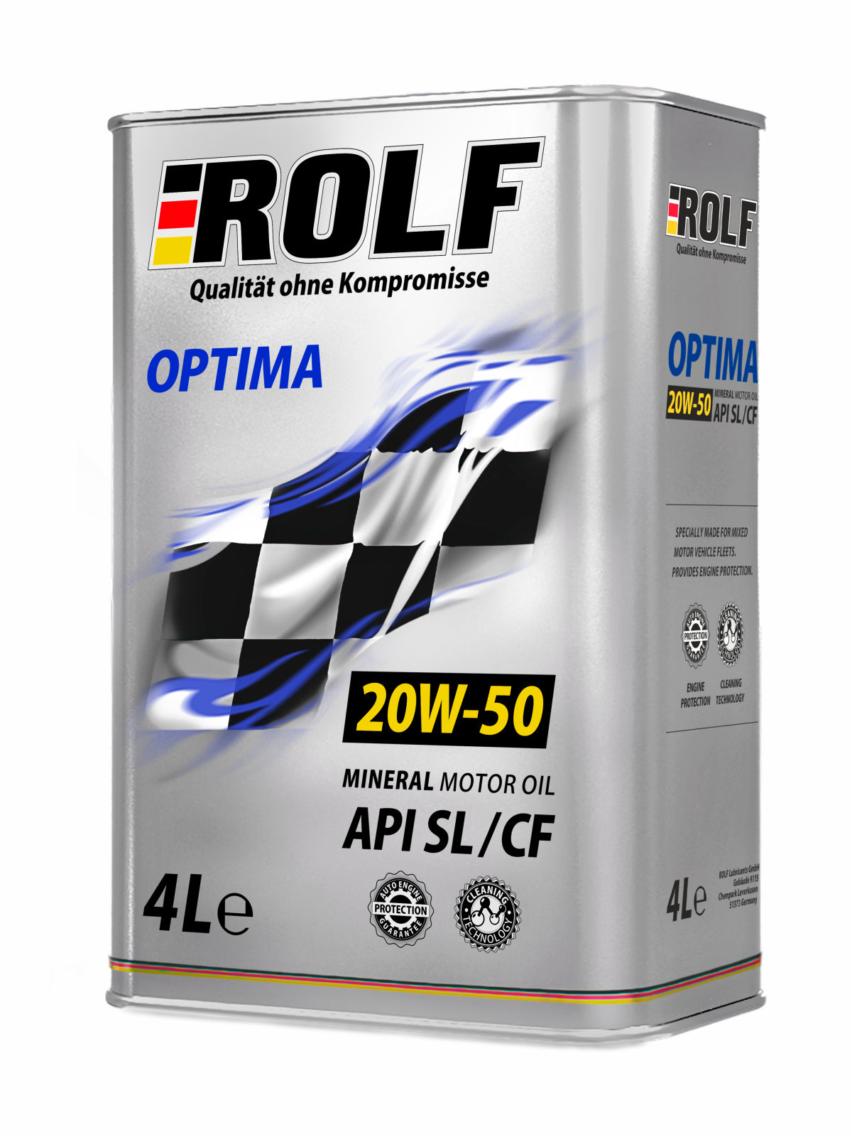 фото Моторное масло rolf optima sae 20w50 api sl/cf 4л