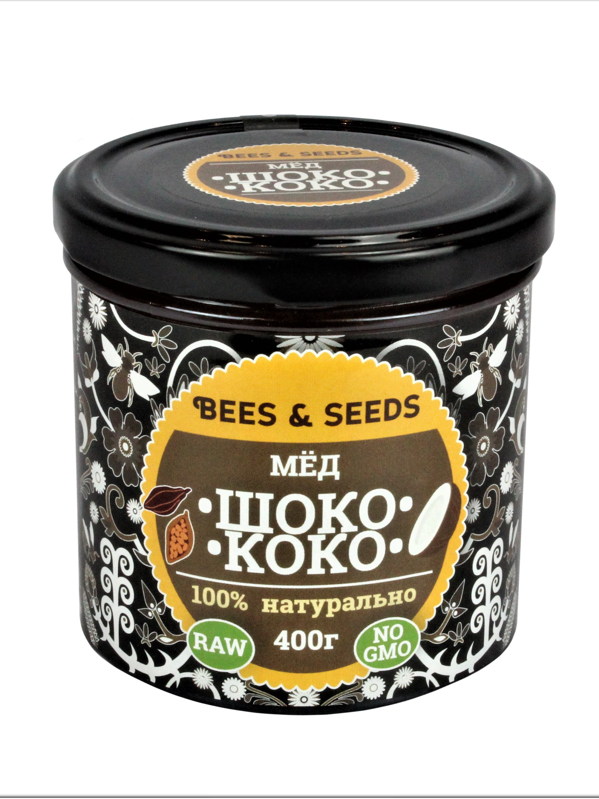 

Медово-шоколадная паста с кокосом натуральная без сахара Bees&Seeds 400 г