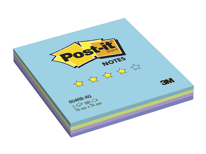 

Блок стикеров Post-it Classic Радуга Акватик, 76 х 76 мм, 100 листов