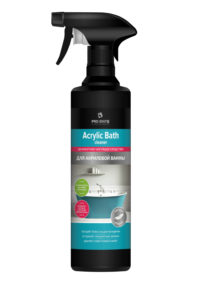 фото Деликатное чистящее средство для акриловой ванны pro-brite acrylic bath cleaner 500мл.