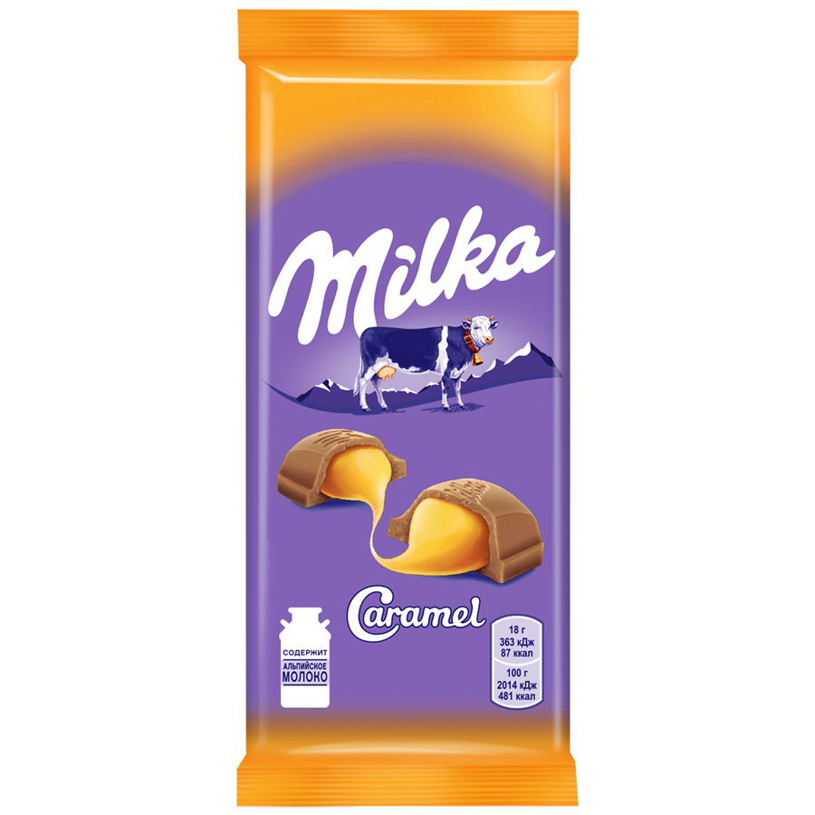 

Шоколад MILKA молочный карамель 90г*5 шт