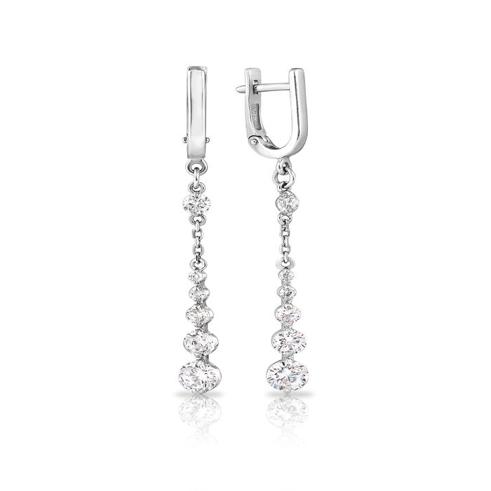 

Серьги женские из серебра SKAZKA Natali Romanovoi 25395, фианит