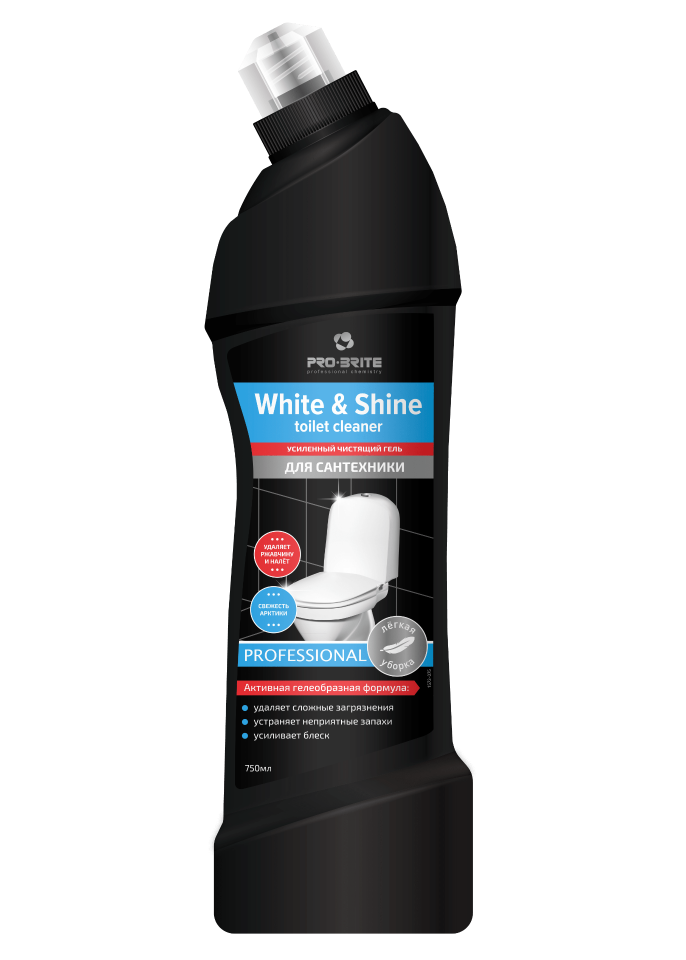 

Средство д/сантехники Pro-Brite White&Shine toilet cleaner Свежесть арктики 750 мл