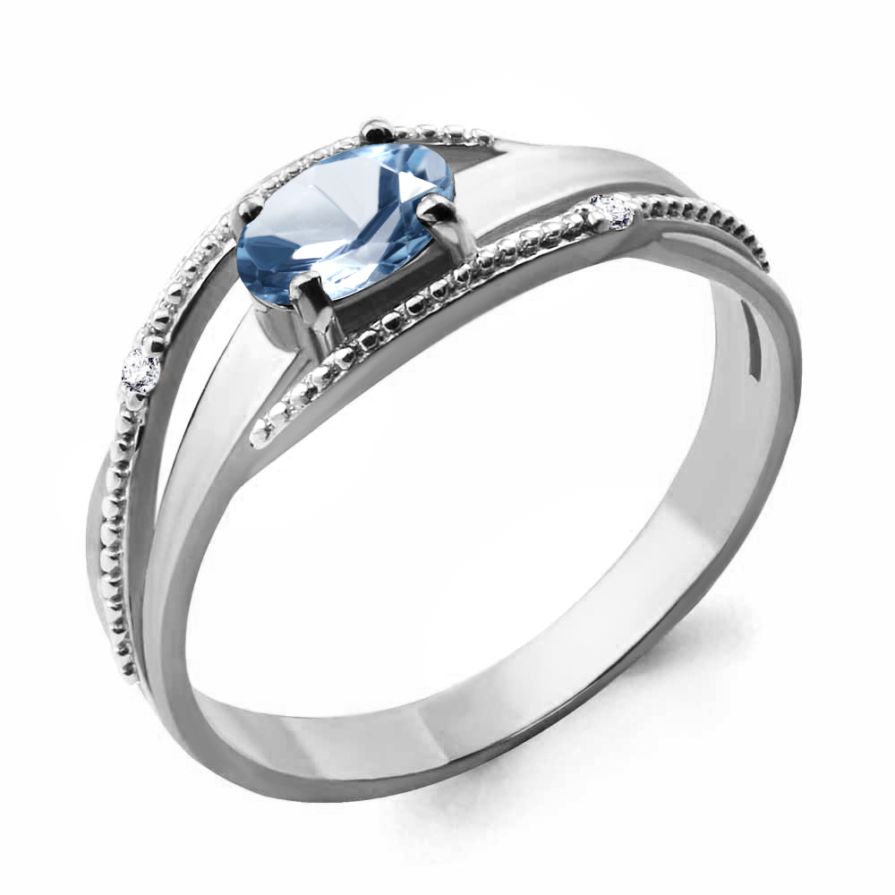 фото Кольцо из серебра с топазом р. 18,5 aquamarine 6522505_925_р