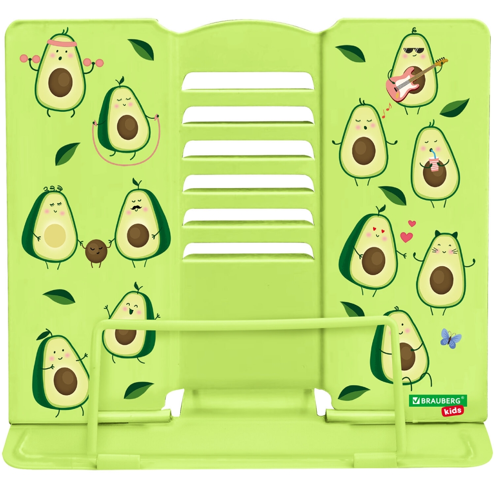 Подставка для книг и учебников BRAUBERG KIDS Avocado, регулируемый угол наклона, 238052