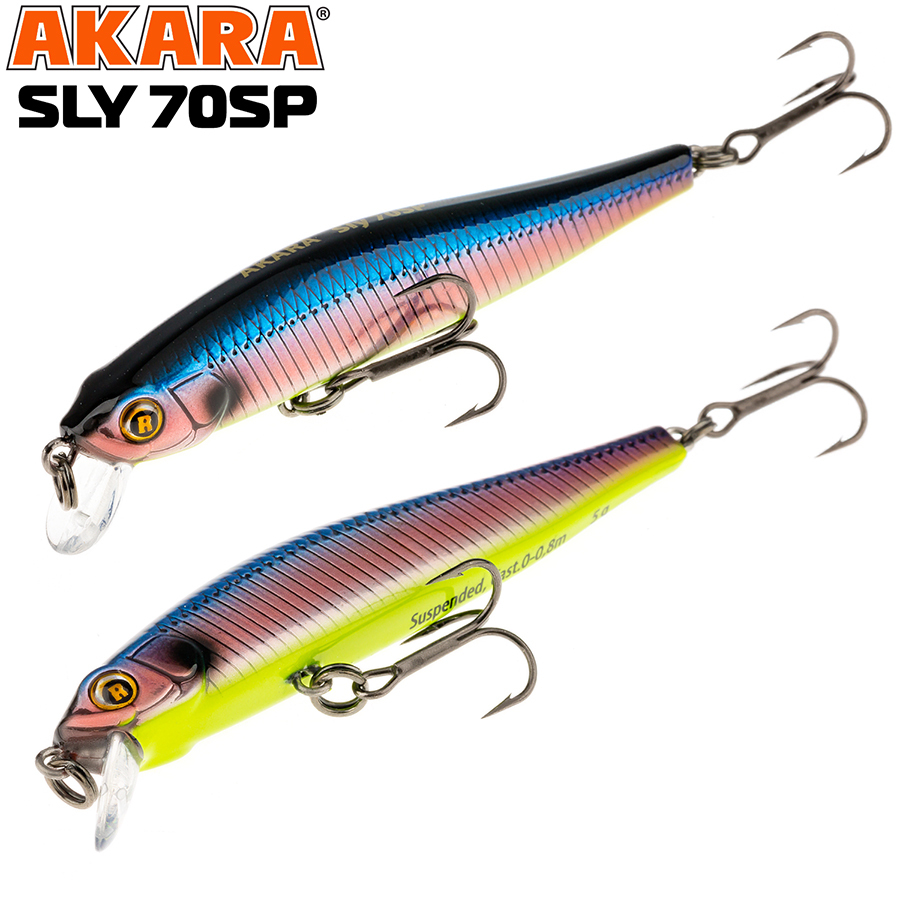 

Воблер Akara Sly 70SP 5 гр 3/17 oz 2,8 in A79, Разноцветный, Sly