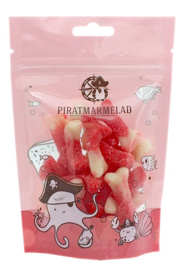 

Конфеты жевательные Piratmarmelad Фруктовый вкус с кислой обсыпкой 125 г