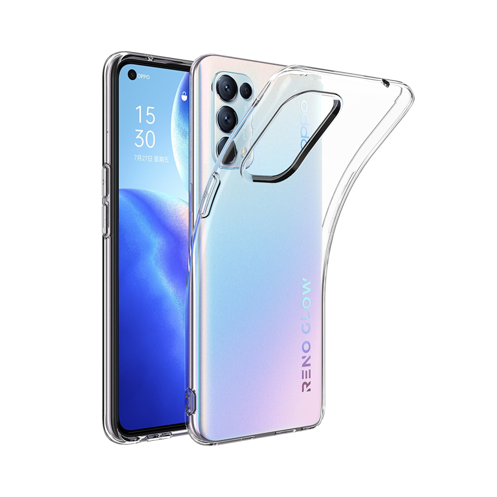 фото Силиконовый чехол jack case для oppo reno 5 прозрачный