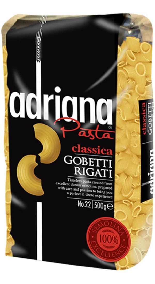 Макаронные изделия Adriana Pasta крупные рожки бронзовая матрица 500 г