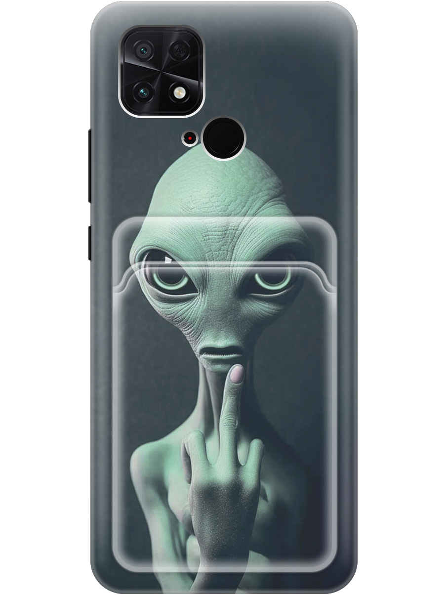 

Силиконовый чехол на Xiaomi Poco C40 с рисунком "Инопланетянин", 20011968