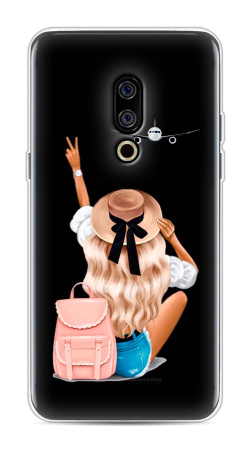 

Чехол Awog на Meizu 15 "Автостопом самолетом", Бежевый;розовый;голубой, 72650-7
