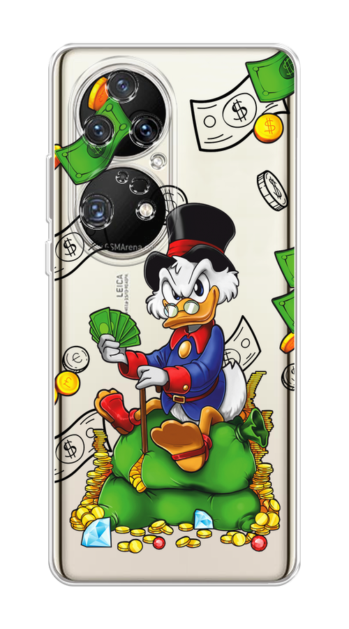 

Чехол на Huawei P50 Pro "Scrooge Richness", Черный;синий;зеленый, 6105050-1