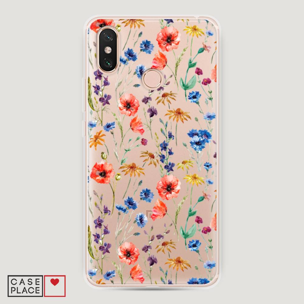 

Пластиковый чехол "Маки и васильки фон" на Xiaomi Mi Max 3