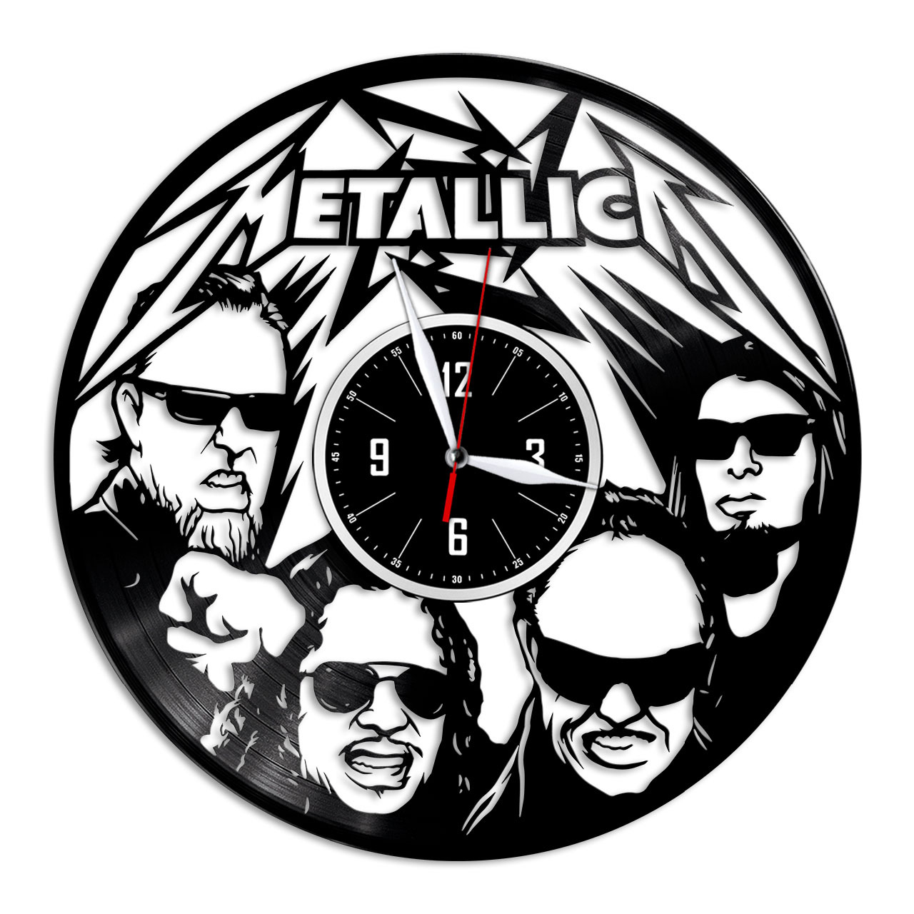 

Настенные часы из виниловой пластинки Metallica ver.2