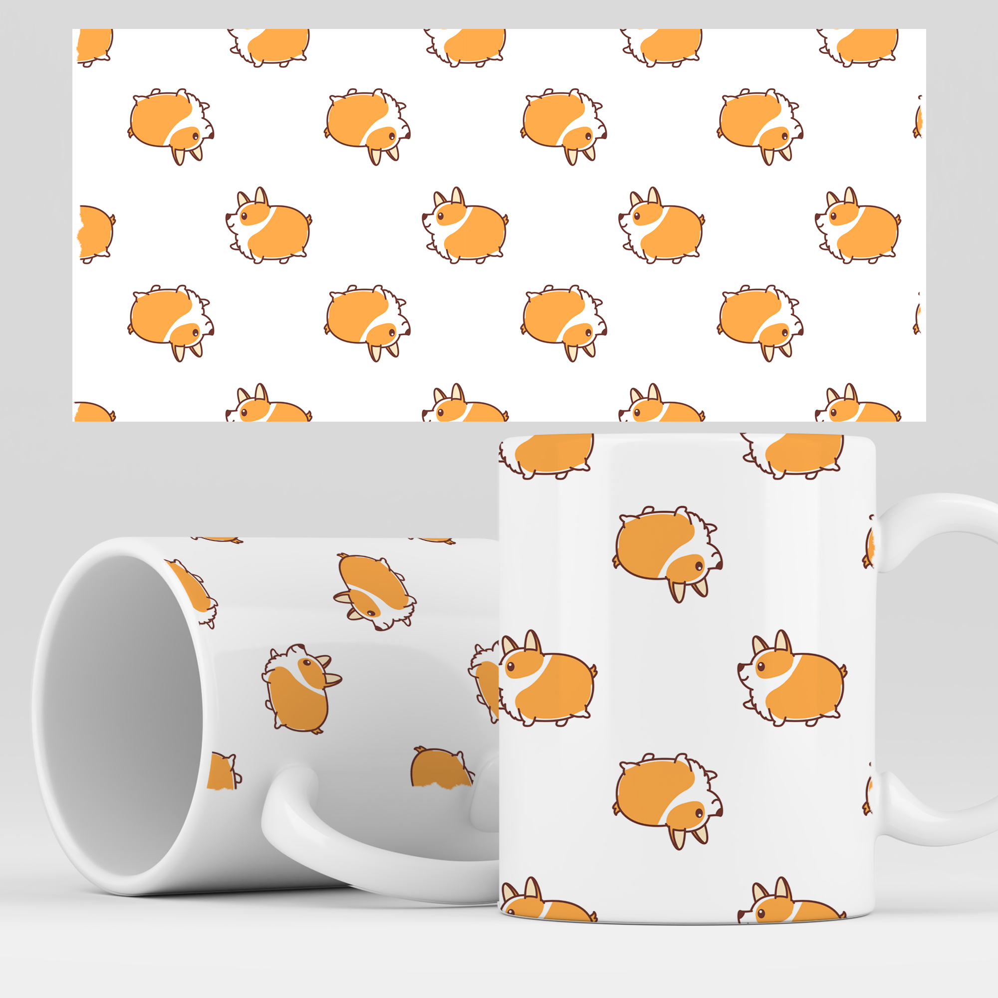 

Кружка RocketCup с принтом "Корги", Corgi11