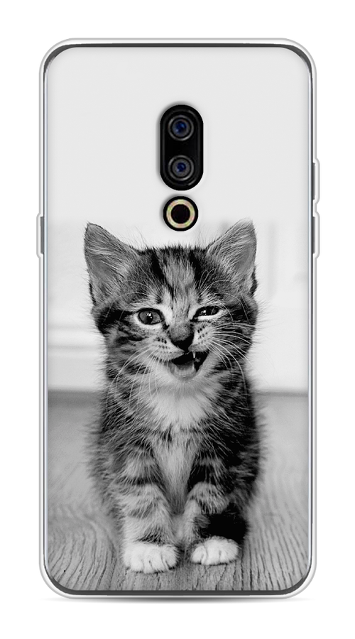 

Чехол Awog на Meizu 15 "Подмигивающий котенок", Черный;серый, 72650-1