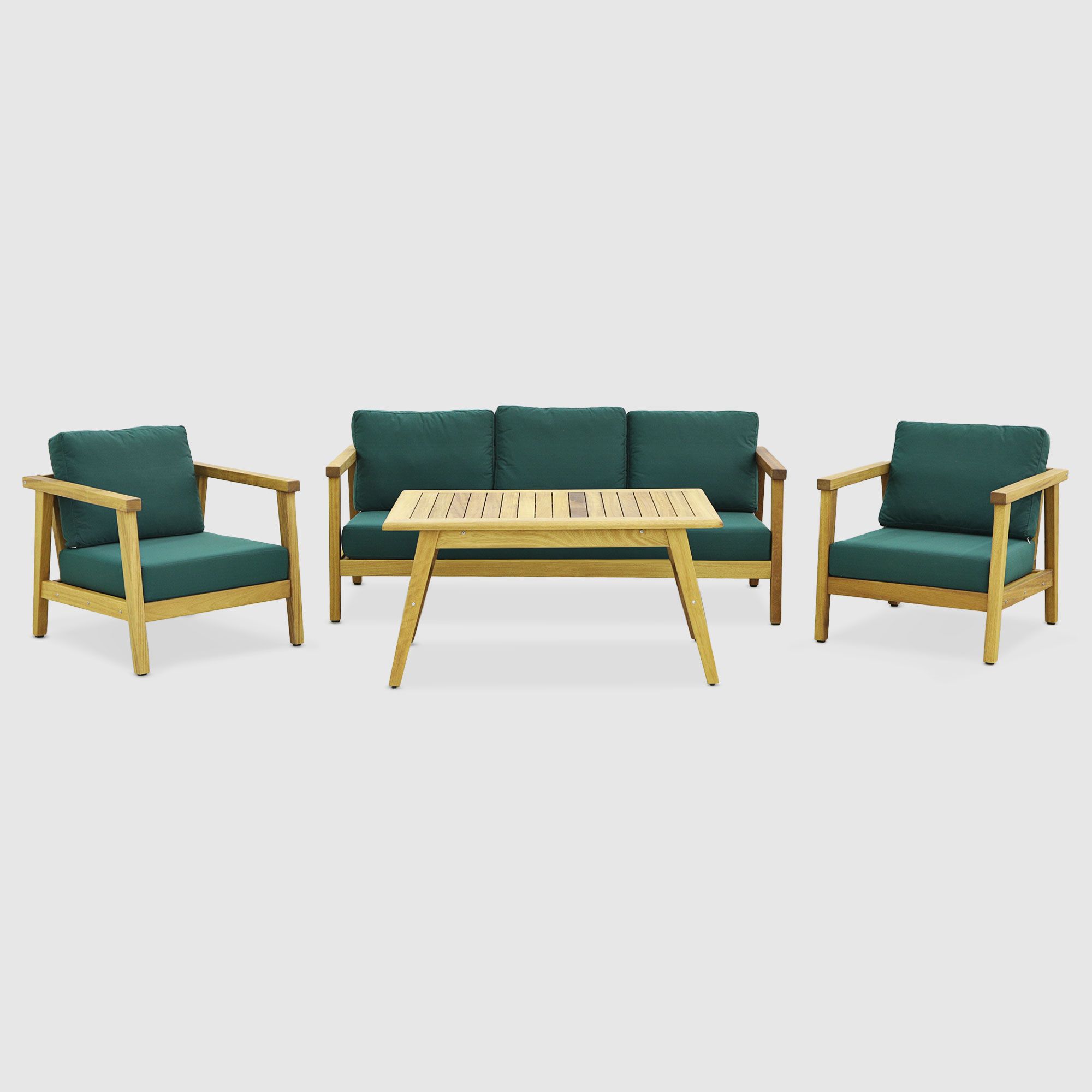 

Набор садовой мебели Bahсe Decor Likya 4 предмета дерево зеленый