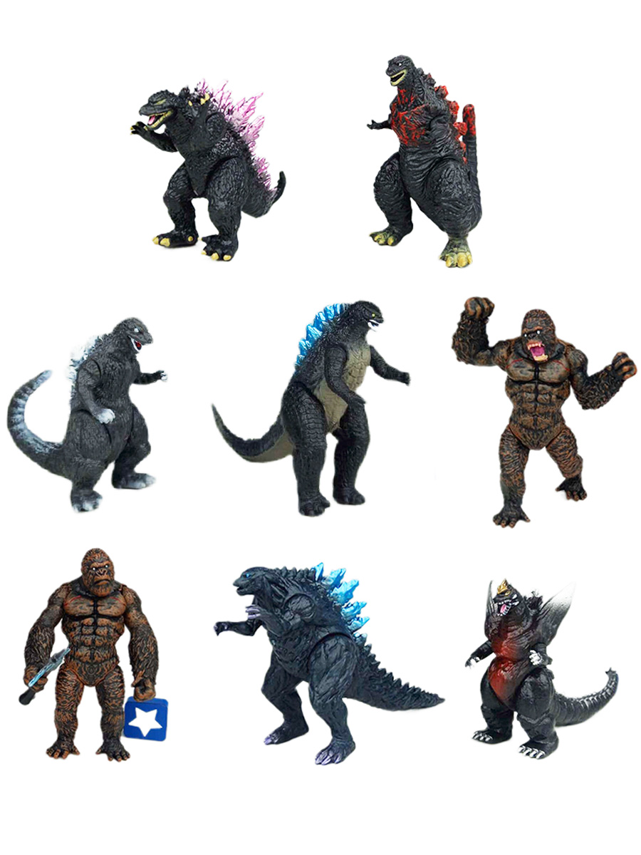 Набор фигурок Годзилла vs Кинг-Конг Godzilla vs King Kong 8 в 1 (7,5-9 см) игровой набор tobot трансформер кинг кватран детективы галактики сезон 3