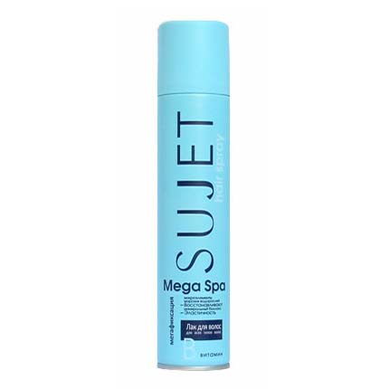 Лак Sujet Mega Spa для всех типов волос мегафиксация 180 мл