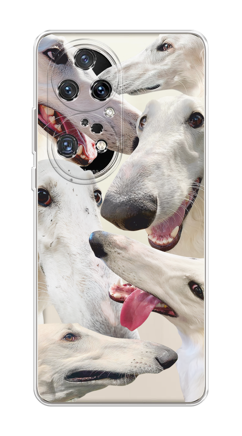 

Чехол на Huawei P50 Pro "Собака с длинным носом", Белый;бежевый;розовый, 6105050-1