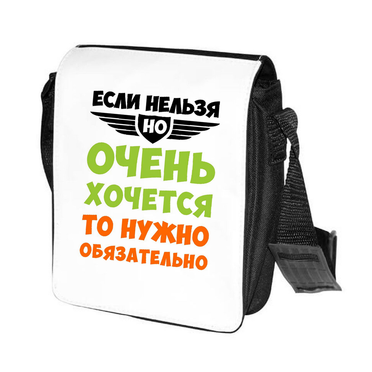 

Сумка унисекс CoolPodarok CN04412 черно-белый, Черный;белый, CN04412