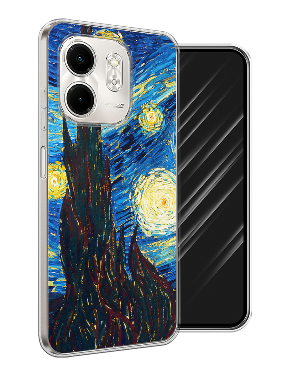 

Чехол Awog на Infinix Smart 9/Hot 50i "Ван Гог Звездная ночь", Желтый, 3106750-1