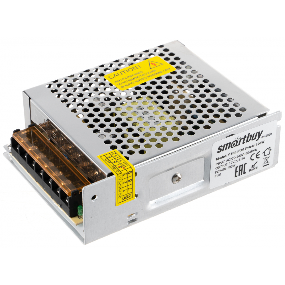 

Драйвер для LED ленты Smartbuy LED, IP20-100W SBL-IP20-Driver-100W