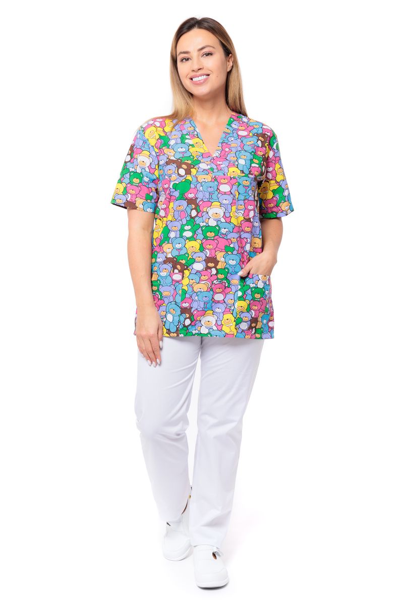 

Блуза медицинская женская MedicalWear Хирург 204 разноцветный 58 RU, Хирург 204