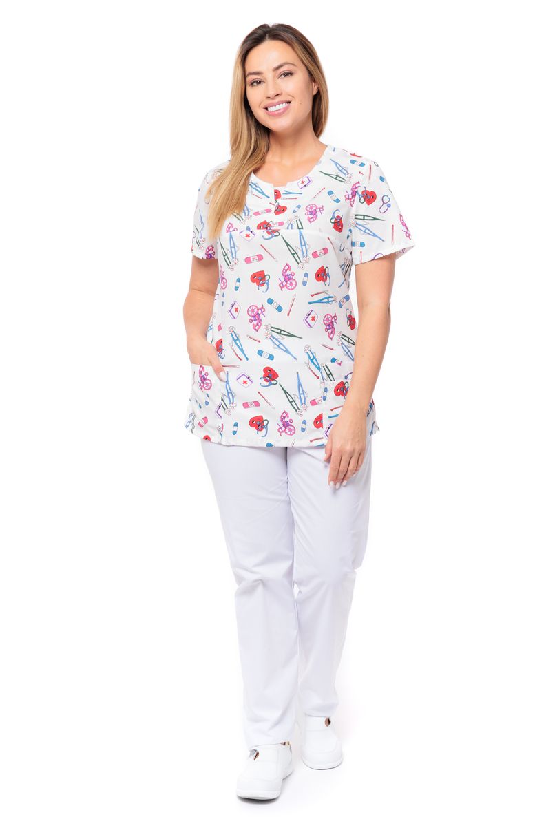 

Блуза медицинская женская MedicalWear Дана-2 201 белый 54 RU, Дана-2 201