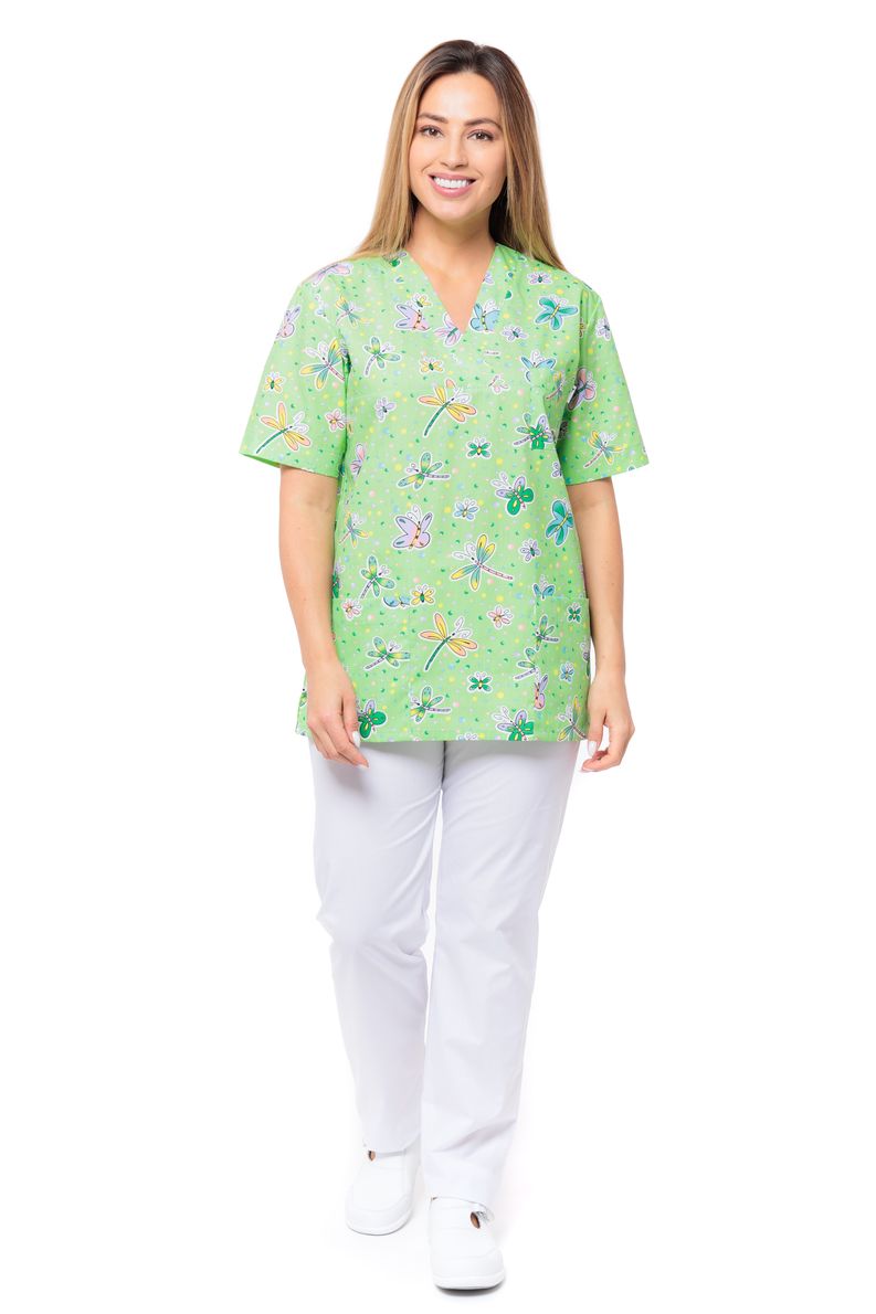 

Блуза медицинская женская MedicalWear Хирург 204 зеленый 54 RU, Хирург 204