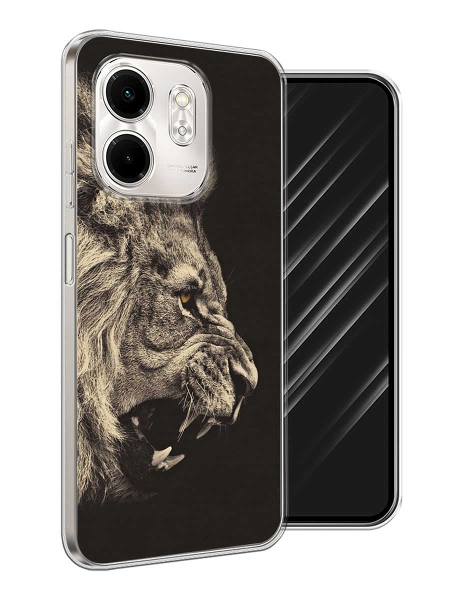 

Чехол Awog на Infinix Smart 9/Hot 50i "Львиный рык 2", Бежевый;черный, 3106750-1