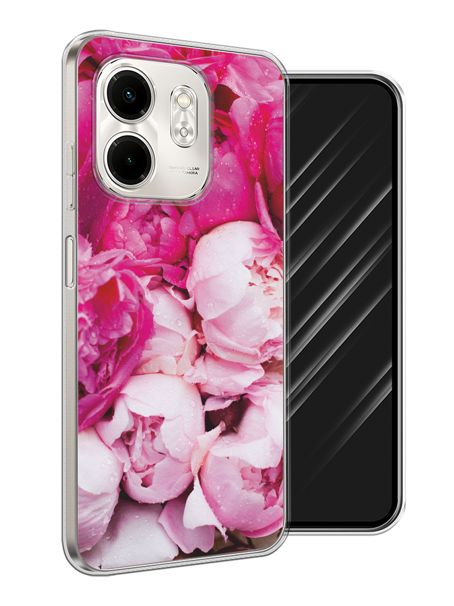 

Чехол Awog на Infinix Smart 9/Hot 50i "Пионы розово-белые", Белый;розовый, 3106750-1
