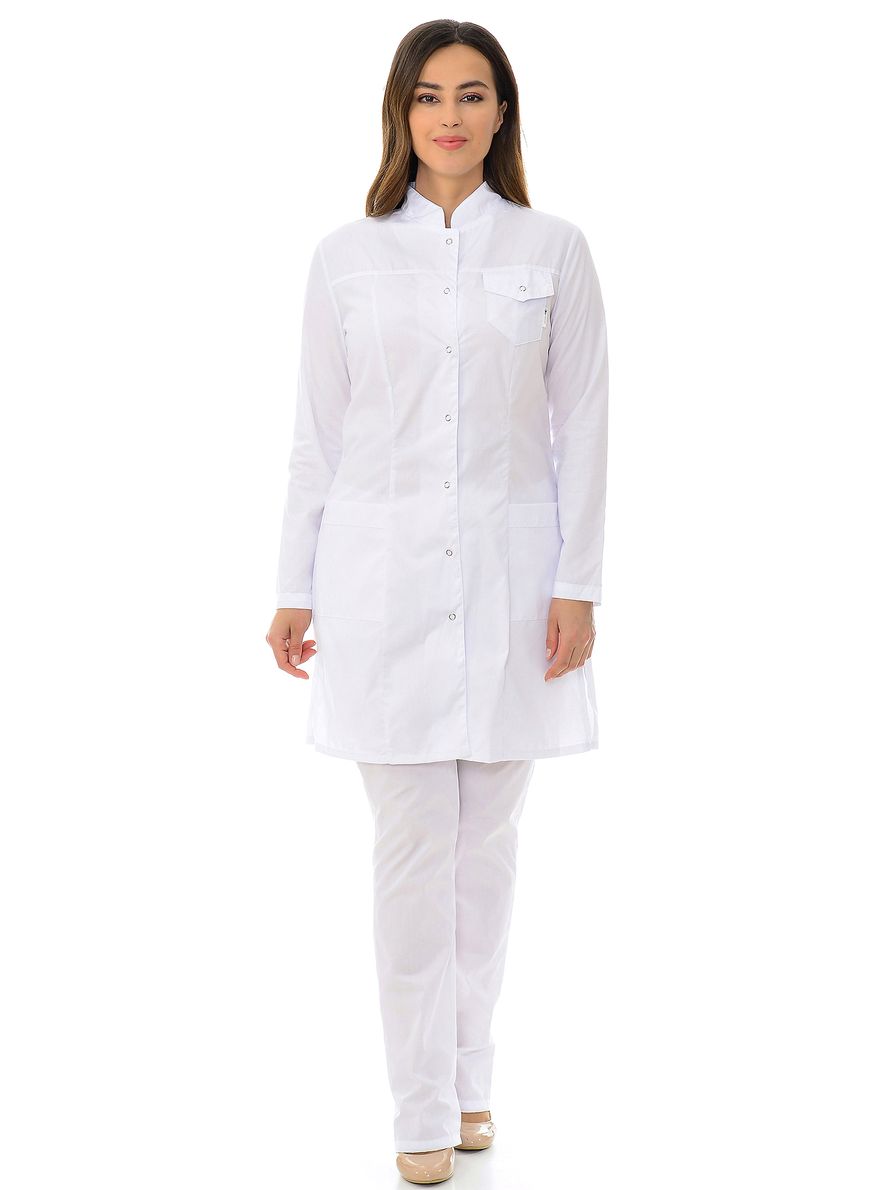 фото Халат медицинский женский medicalwear марго 010 белый 40 ru