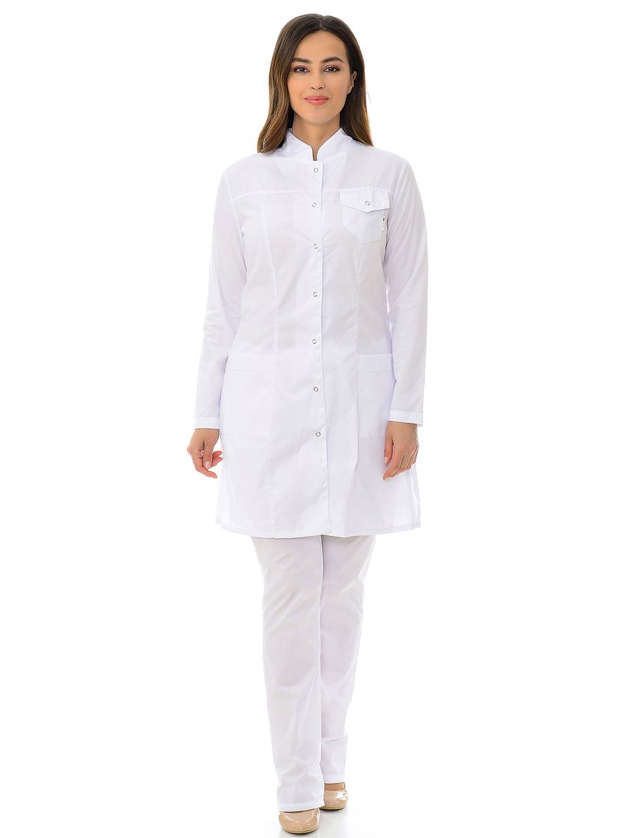 фото Халат медицинский женский medicalwear марго 010 белый 48 ru