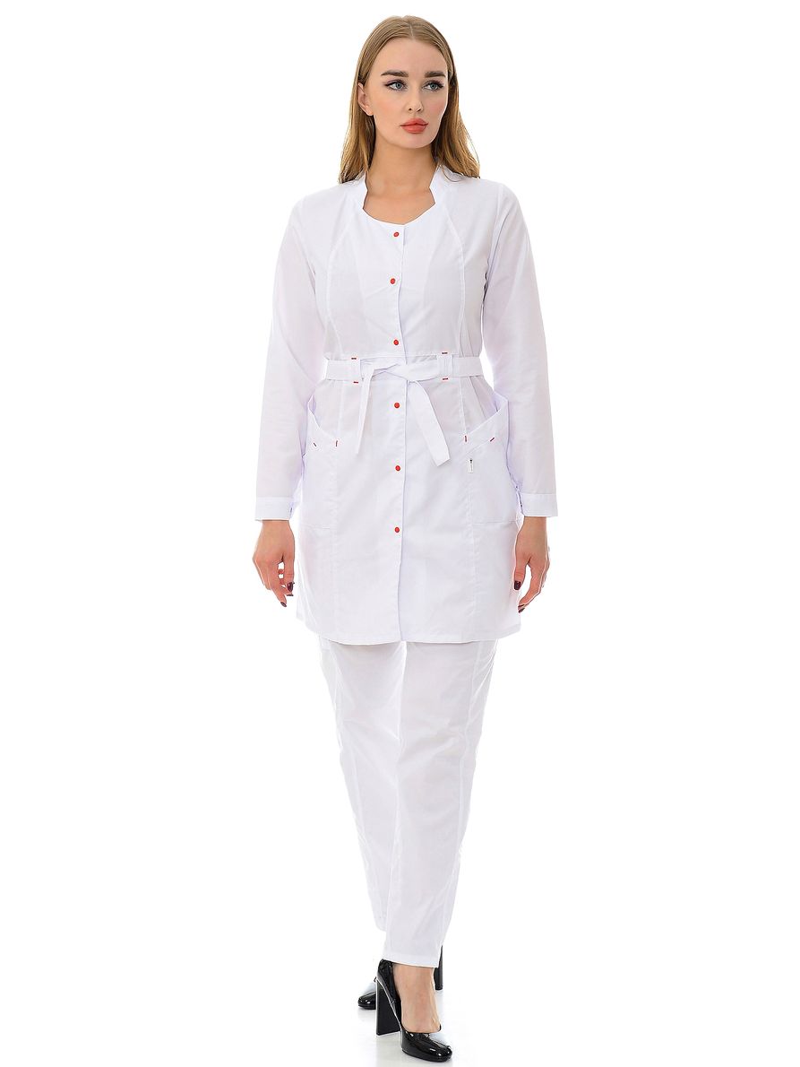 фото Халат медицинский женский medicalwear сильва 004 белый 40 ru