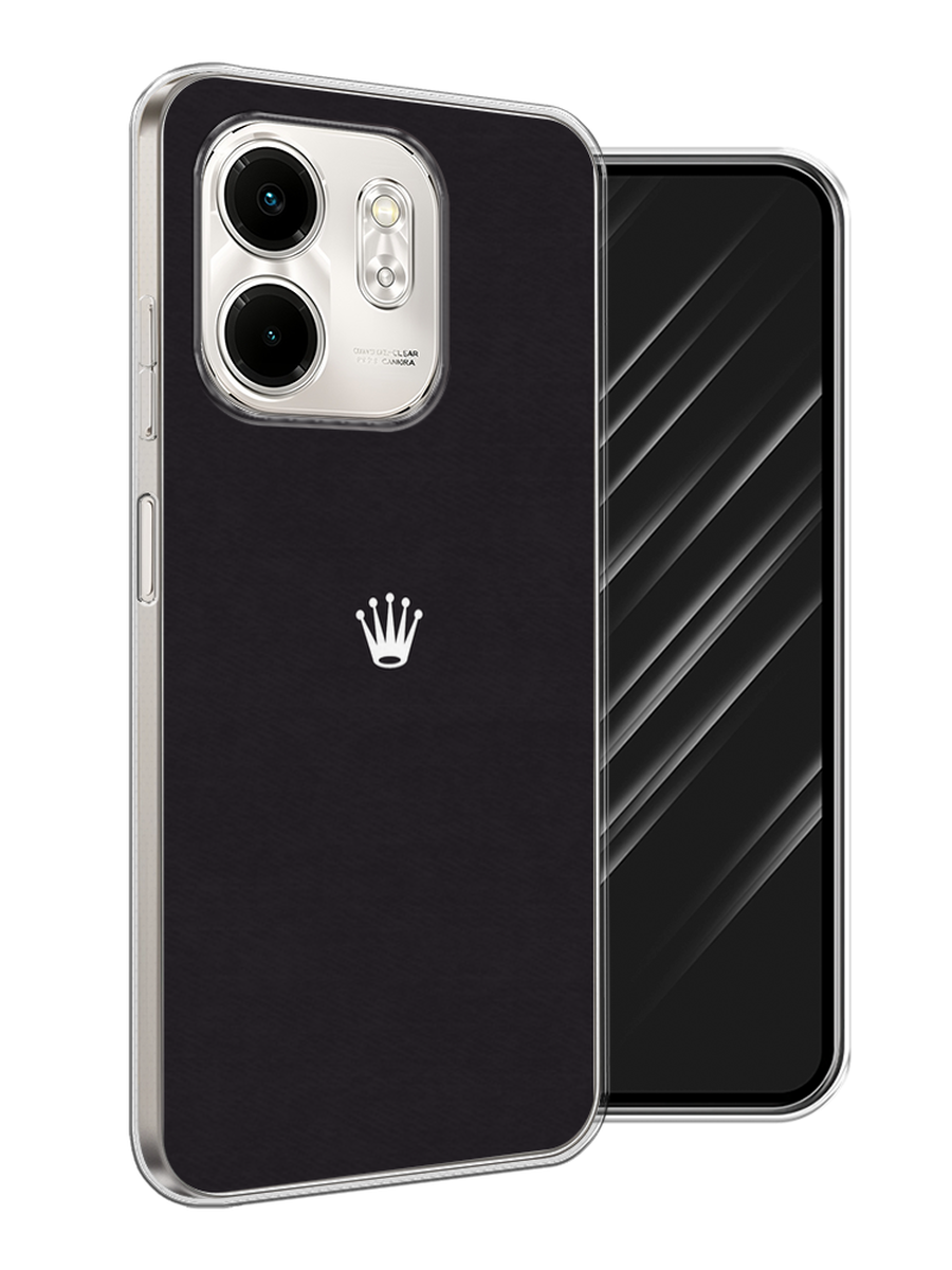 

Чехол Awog на Infinix Smart 9/Hot 50i "Белая корона на черном фоне", Черный, 3106750-1