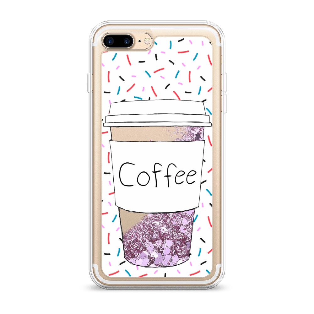 

Чехол Awog на Apple iPhone 8 Plus / Айфон 8 Plus "Coffee прозрачный стакан", 10994-1