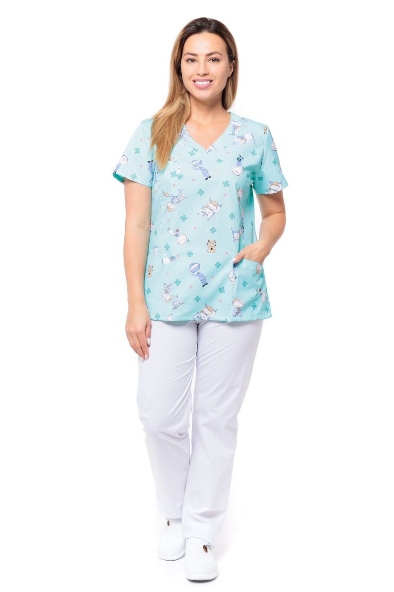 

Блуза медицинская женская MedicalWear Магнолия 3 202 бирюзовая 44 RU, Бирюзовый, Магнолия 3 202