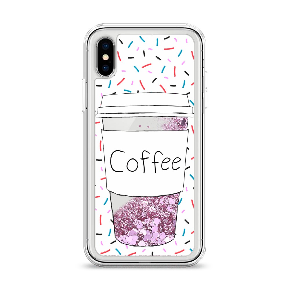 

Жидкий чехол с блестками "Coffee прозрачный стакан" на Apple iPhone X (10), 11094-1