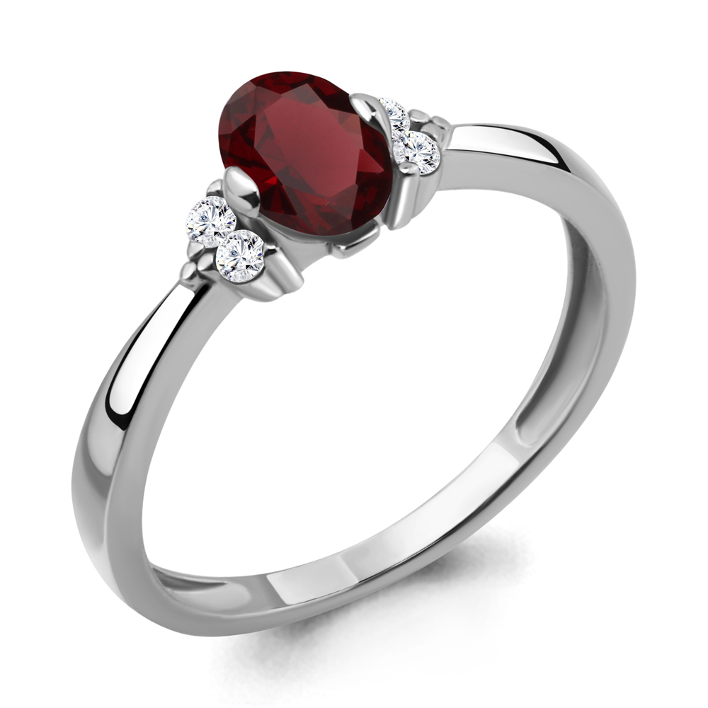 

Кольцо из серебра с гранатом р. , Aquamarine 6523603А_925_р, 6523603А_925_р