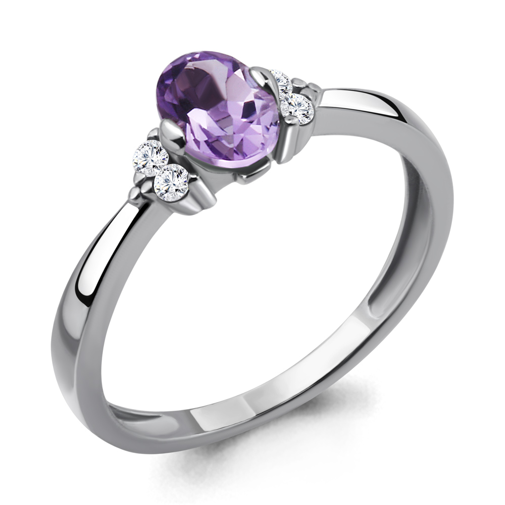 

Кольцо из серебра с аметистом р.  Aquamarine 6523604А_925_р, 6523604А_925_р