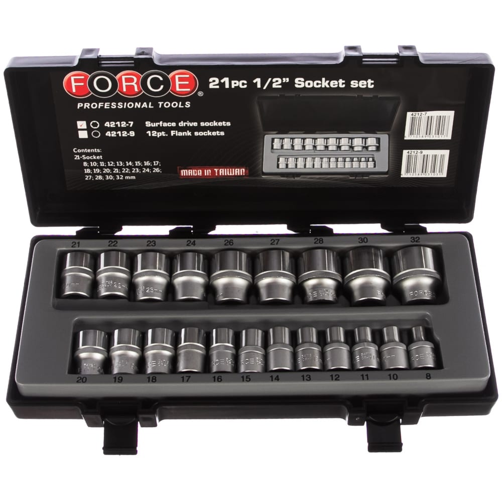 

FORCE Набор головок 4212-7