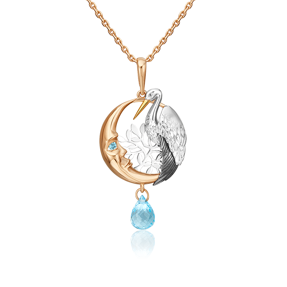 

Кулон из золота PLATINA jewelry 03-3215-00-201-1111-75, топаз, 03-3215-00-201-1111-75