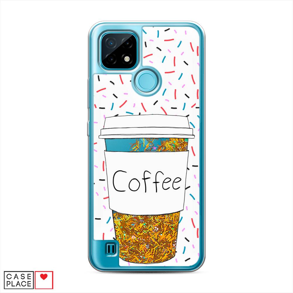 

Чехол Awog на Realme C21 "Coffee прозрачный стакан", Разноцветный, 254990-1