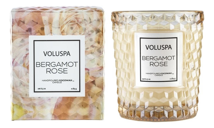 фото Voluspa ароматическая свеча bergamot rose (бергамот и роза) 184г