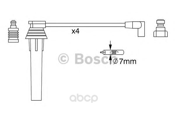 

Комплект высоковольтных проводов BOSCH 0986357270